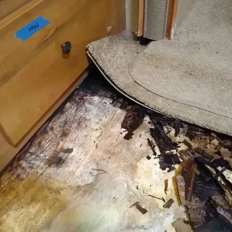 Wood Floor Water Damage in Weed, CA